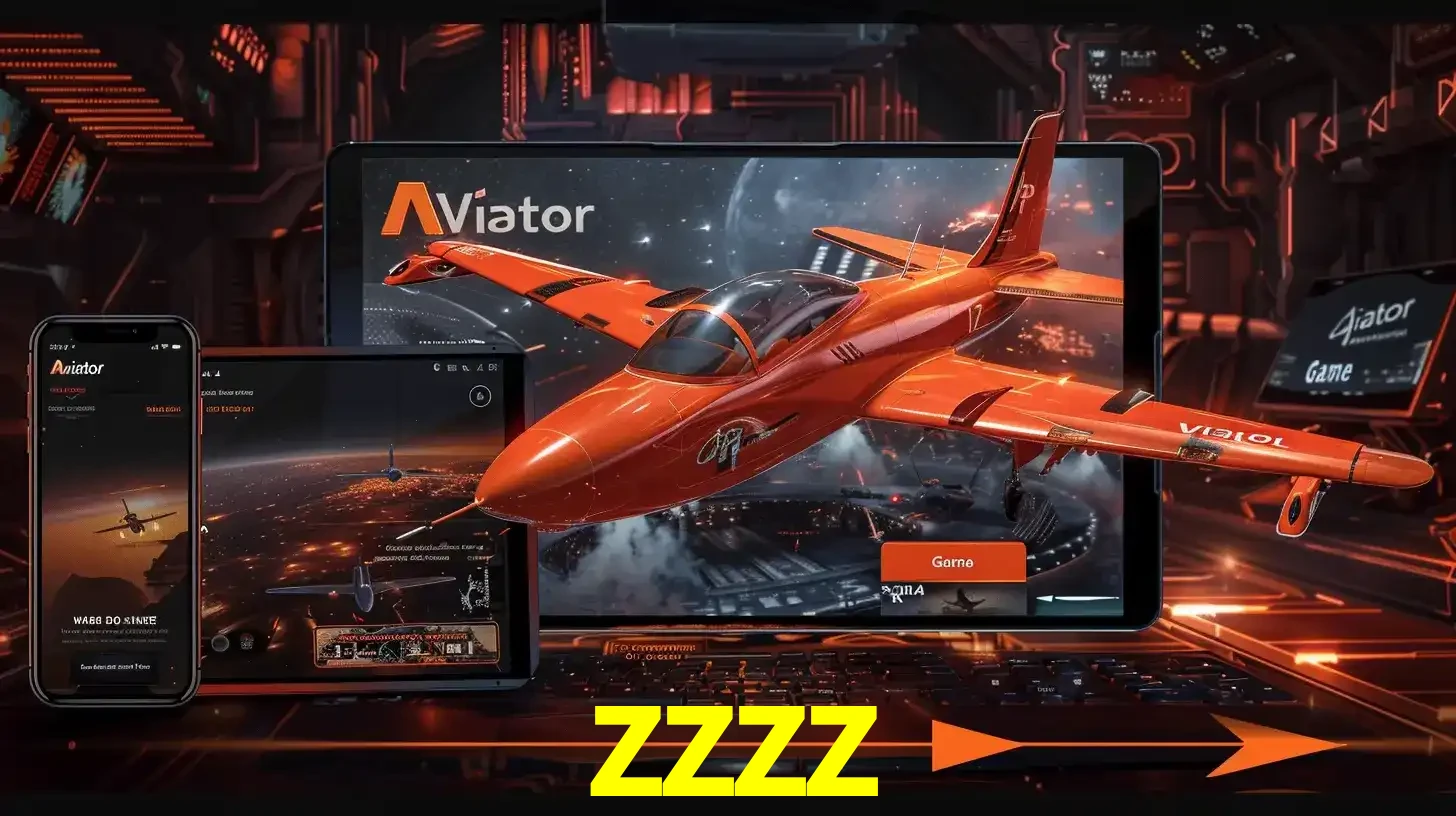 Apresentação tecnológica do jogo Aviator com um avião saindo da tela de um tablet, demonstrando a experiência imersiva em múltiplos dispositivos no zzzz.