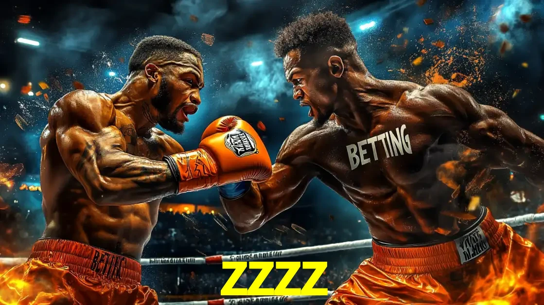 Dois boxeadores em uma luta intensa e explosiva, representando a adrenalina e as oportunidades de apostas em esportes de combate disponíveis na plataforma zzzz.
